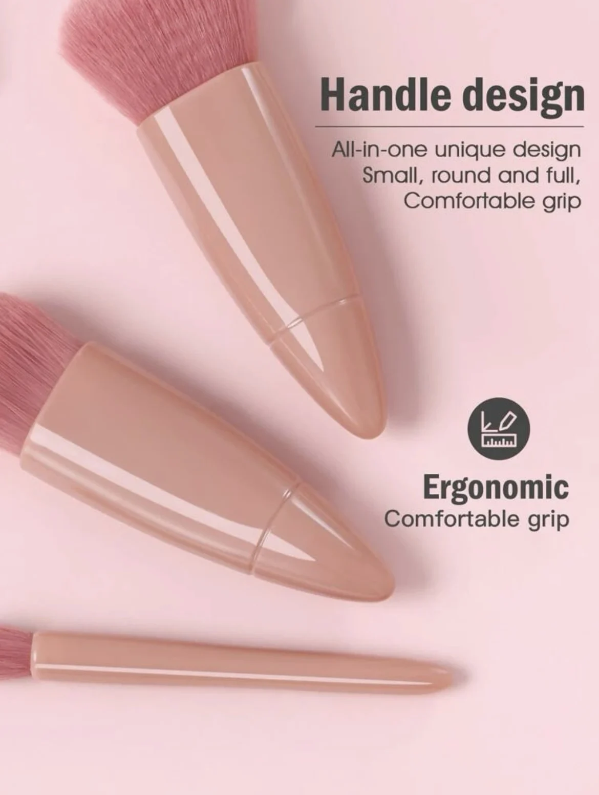 Specchio per trucco portatile con 5 pennelli per trucco Lente d'ingrandimento Tasca per tenere a mano Trucco pieghevole