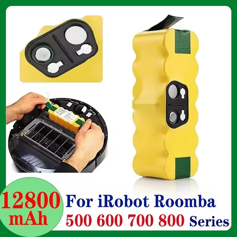 12800mAh For iRobot Roomba Battery 500 600 700 800 900 595 620 650 653 780 890 Battery For Roomba Vacuum Cleaner lithium Battery