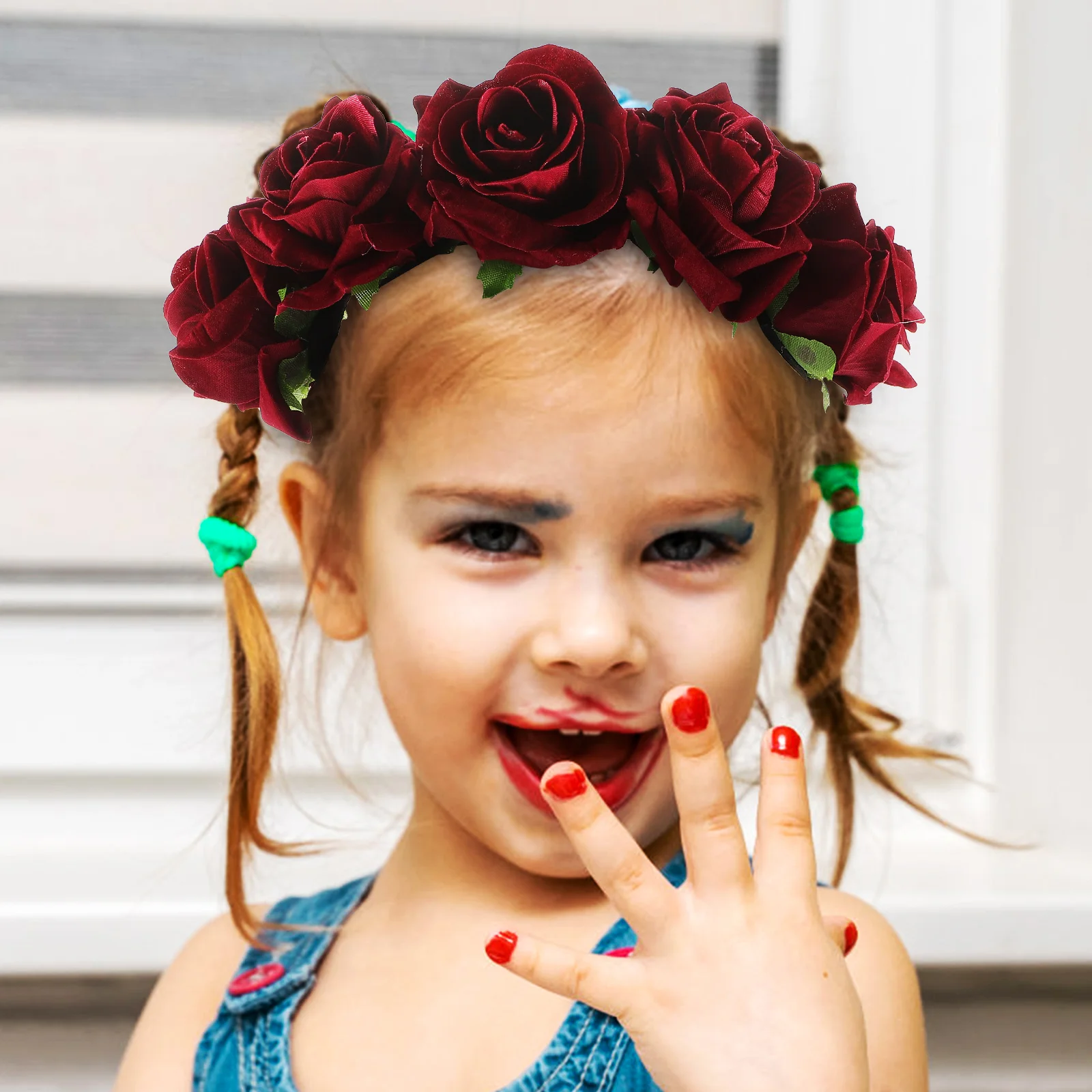 

Rose Headband 7cm Floral Hairband Bridal Headwear Wedding Beach Party Flower Girl Crown Vacation Outfit Matching Durability