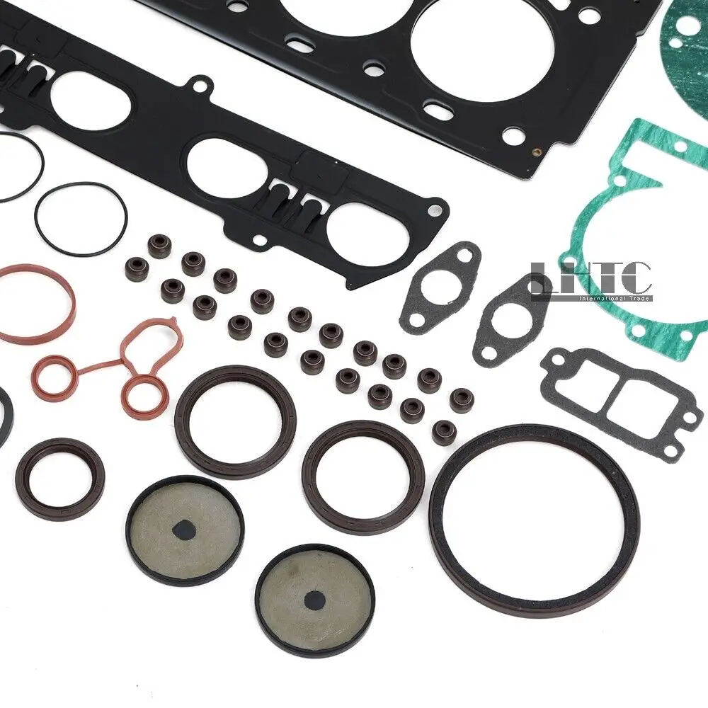 OEM NEW Cylinder Head Set Rebuild Seals Gasket Assembly Fits For 00-09 Volvo S60 V70 XC90 C70 S70 2.4L-2.5L L5 DOHC TC