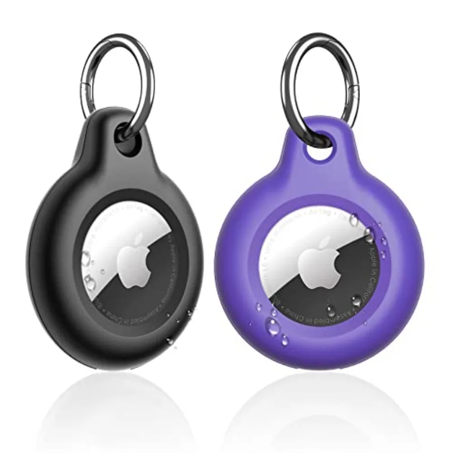 Design for Airtag Holder Waterproof, Air Tag Keychain, Full Body Protective Case with Key Ring, IPX8 Airtags Cover for Wallet,
