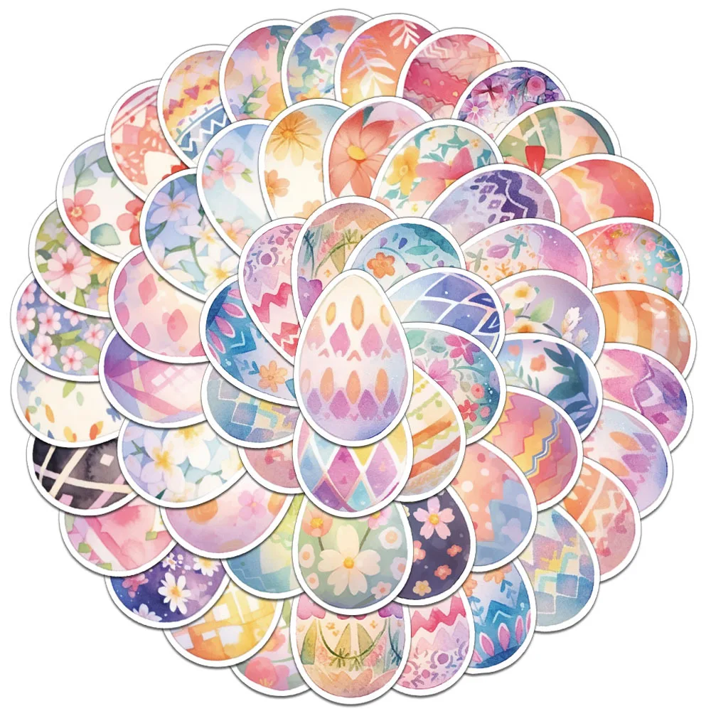 

50Pcs Easter Egg Stickers Graffiti Stickers Water Bottle Laptop Phone Bicycle Luggage Case Skateboard Children Adult Sticker