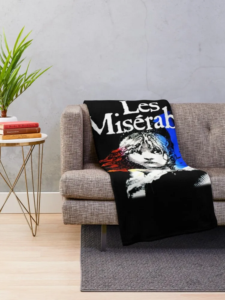 Les Miserables ( black ) Throw Blanket Thin Bed Blankets