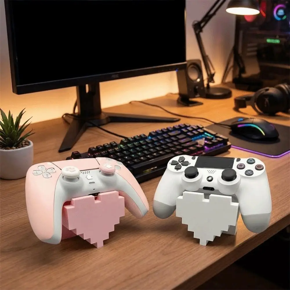 3D Printed Heart Game Accessory Holder Stable Base Desktop D