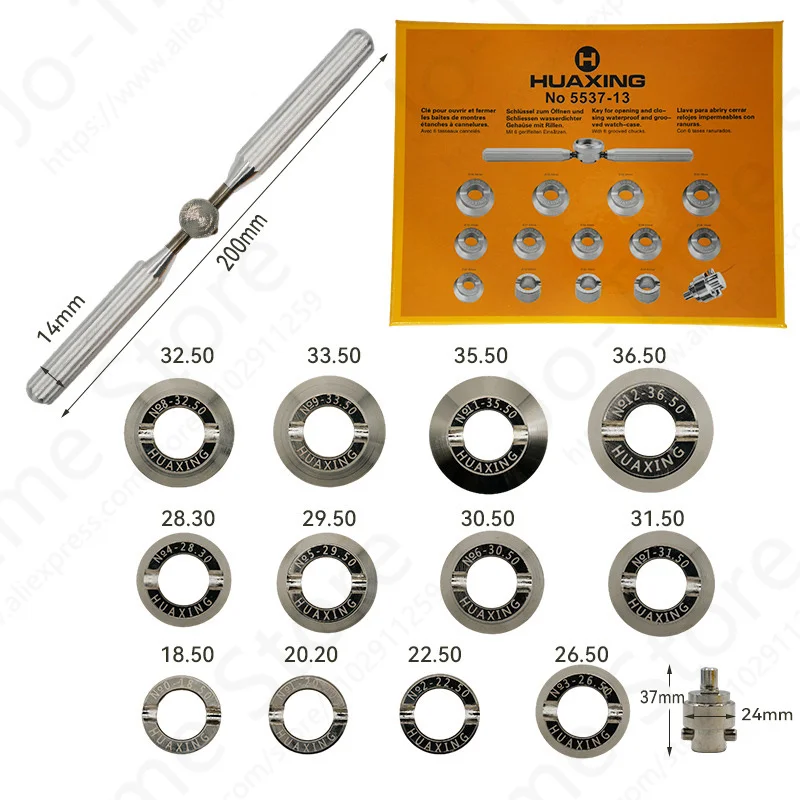 

13PCS Watch Repair tool - Oyster Style waterproof watch screw back case opener For Rolex Dudor watches