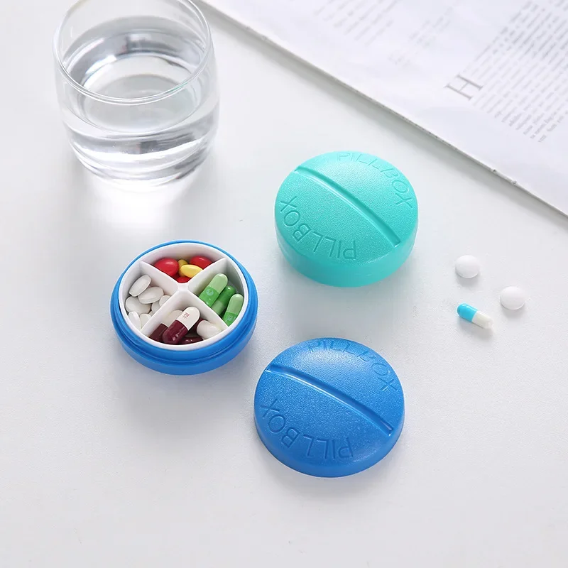 Portable Travel 4/6-Slot Medical Pill Box Holder 1pc Medicine Case Drug Storage New Compartment Travel Pill Box