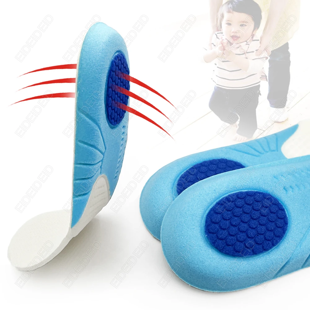 2/4 قطعة الاطفال العظام رغوة الذاكرة النعال شقة القدم التهاب اللفافة الأخمصية قوس دعم تنفس رياضة الجري حذاء إدراج عيد