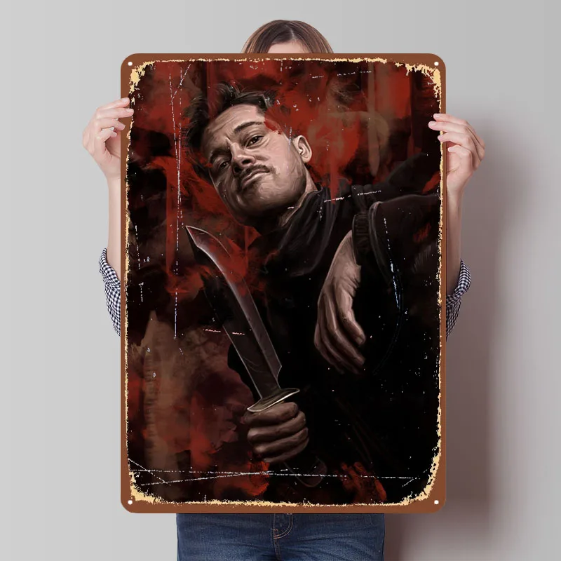 Металлическая вывеска «Бесславные ублюдки», постер с фильмом, украшения для предметов домашнего декора, жестяные вывески на заказ для настенного художественного украшения комнаты