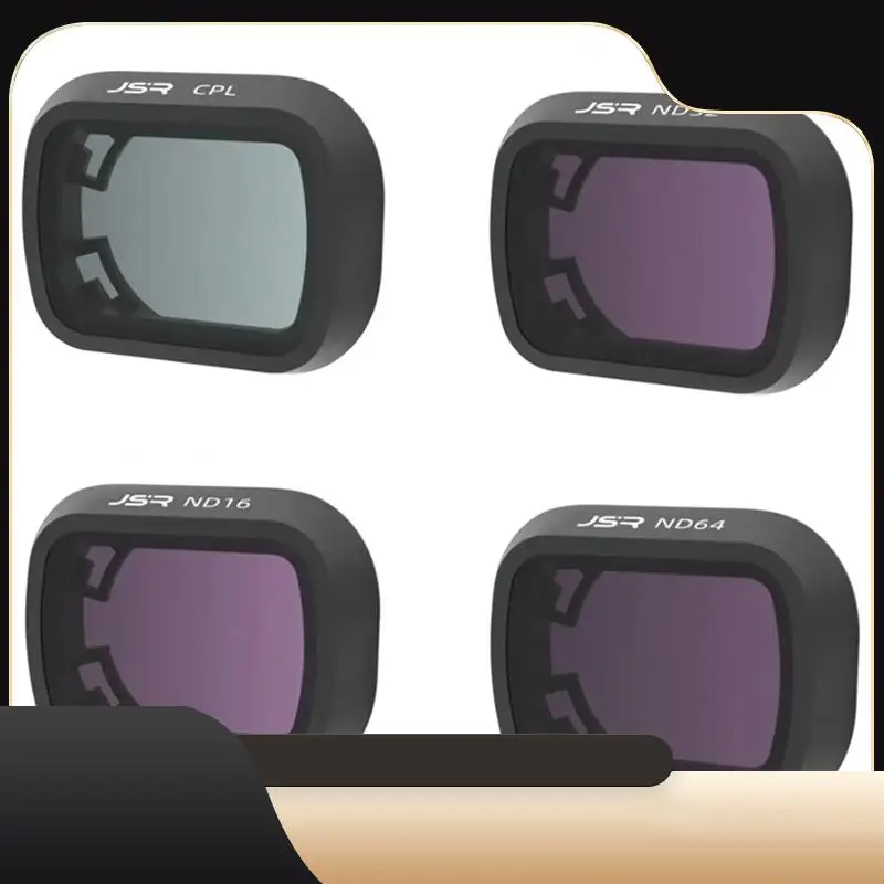 

JSR JUNESTAR Drone Filter Set For Mini 4 Pro UV Lens Protection Polarized ND8 Light Reduction Filter Spare Parts B-T44C