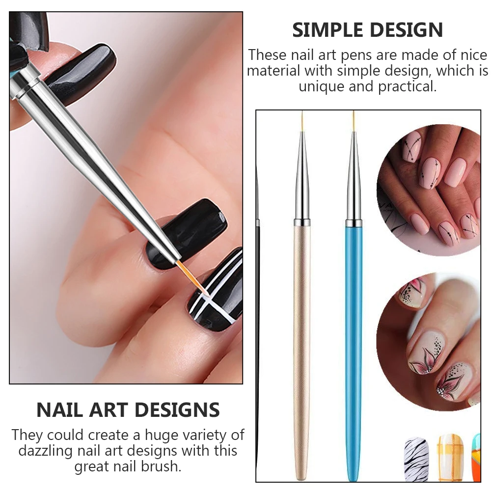 

3pcs Manicure Pen Pens Diy Tools Art Brush For Salon Home Use Nails Brush Pen Nail Salon Supplies Nail Art Accessory Manicure