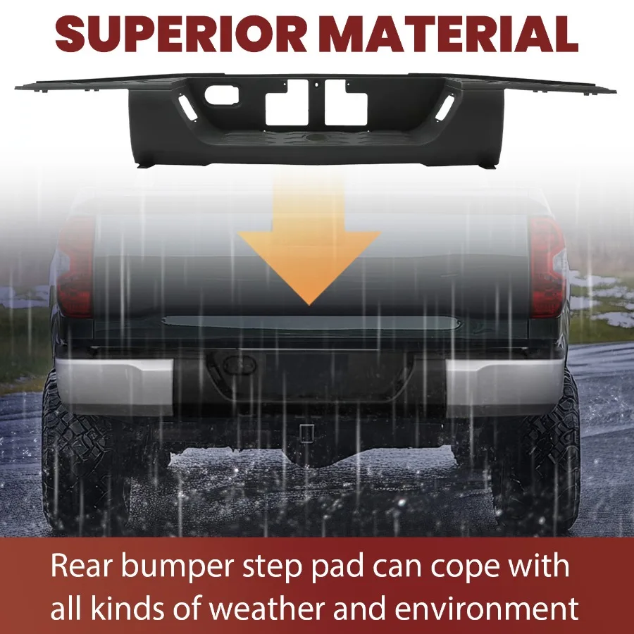 For  Tundra 2014-2021 Rear Step Bumper Center Pad W/O Sensor Hole