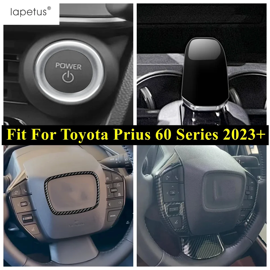 

Steering Wheel / Gear Shift Head / Start Stop Button Cover Trim Fit For Toyota Prius 60 Series 2023 2024 Interior Accessories