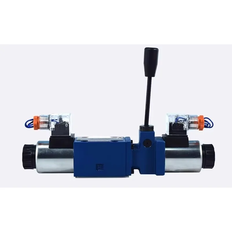 Three-position four-way 4WEMM10 manual, electric integrated emergency, solenoid manual valve 4WEMM6E hydraulic reversing valve