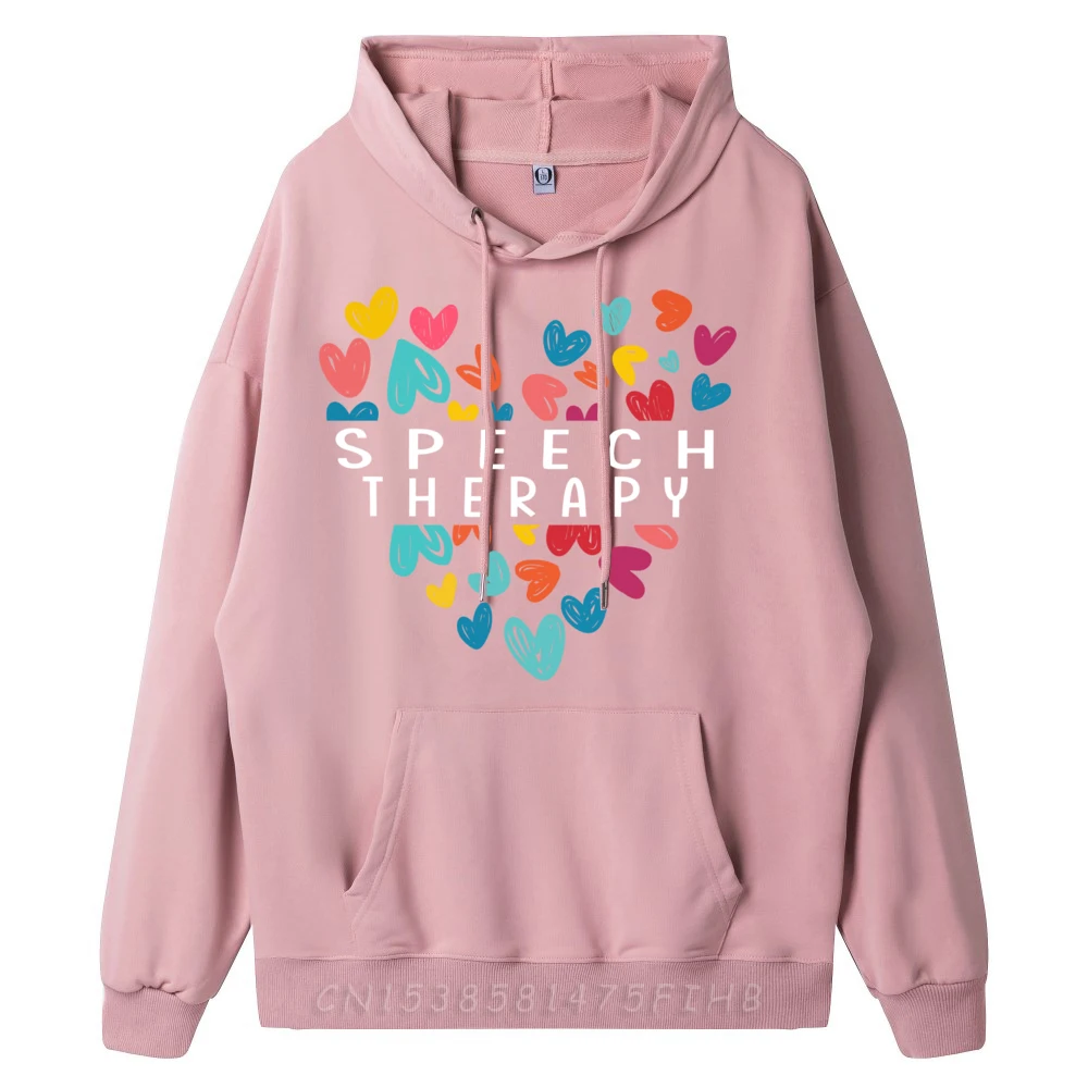 Heart Speech Therapy LOVE Speech Language Pathologist Life Funny Sweatshirts Men Men's Clothes Camisa Outdoor