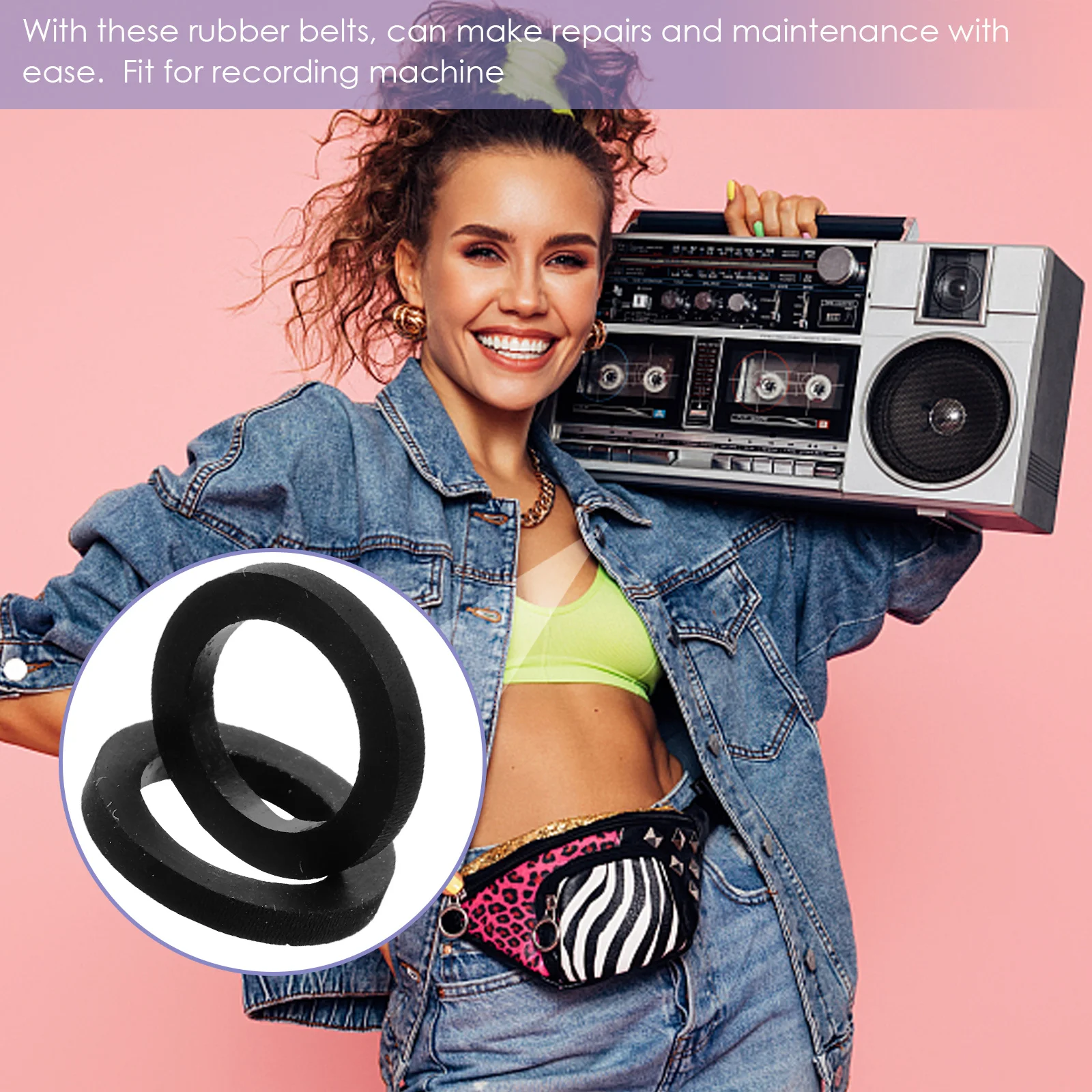 

3Pcs Professional Technology Cassette Recorder Belts Rubber Drive Belts Widely Used in Players Radios Recorder Deck Belt