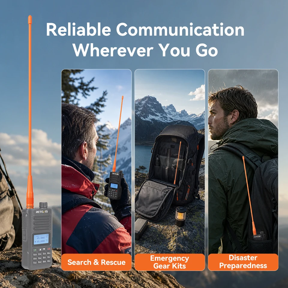Retevis RHD-771 Walkie-Talkie-Antenne SMA-M VSWR Weniger als 1,5 Hochverstärkung für HA1UV RA89R/G RT3S für Baofeng für ICOM für Yaesu – Detail 4