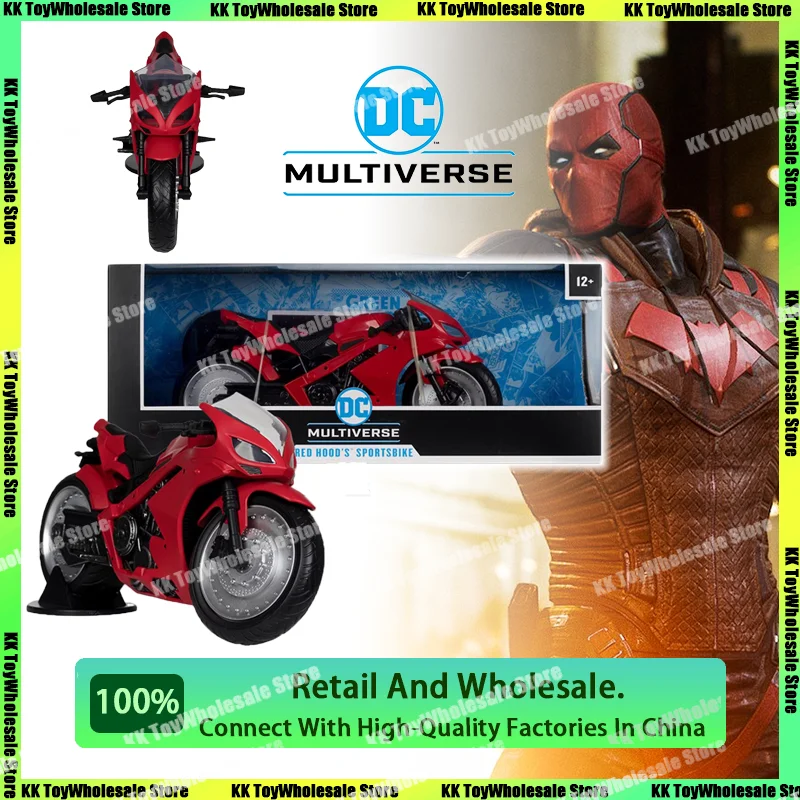 

Mcfarlane Toys DC Multiverse Рождественская коллекция автомобилей с красным капюшоном Sportsbike Аниме Фигурка Мотоцикл Подарки Игрушки