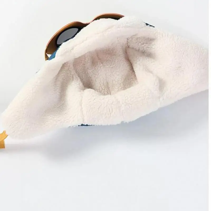 Bomber Hats For Girls Boys Unisex Earflap Hat Cold proof Aviator Glasses Winter Beanies Velvet Keep Warm Skiing Cap Outdoor New