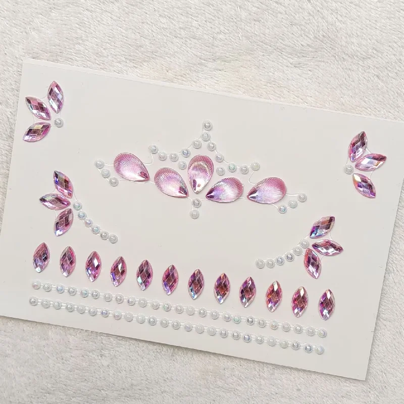 Mermaid Scale Makeup Stickers Face Body Decals Waterproof Long Lasting, Hypoallergenic, Easy Self-Adhesive, Non-Toxic for Kids