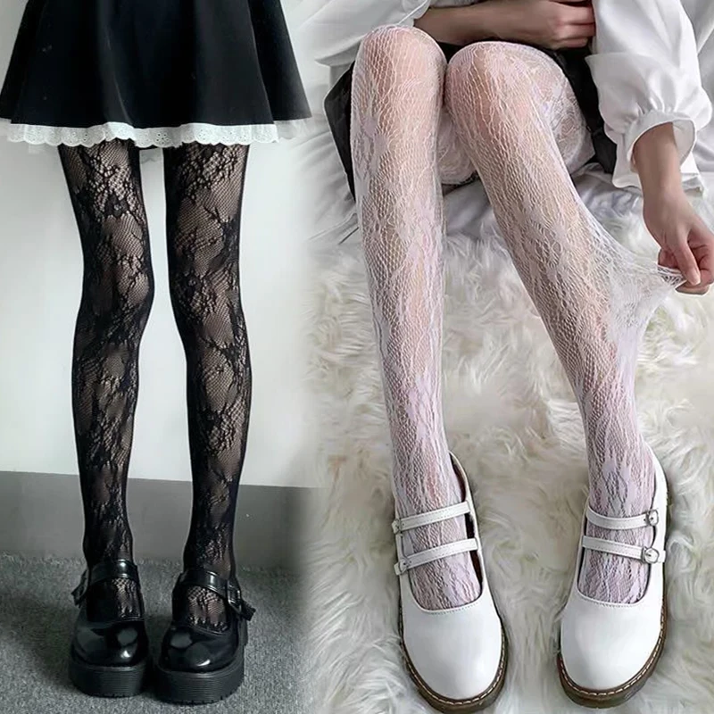 Sexy Women Rattan Stockings Club Party Anti-Snagging Flowers Tights Calcetines Fish Net Stocking Fishnet Mesh Lace Pantyhoses