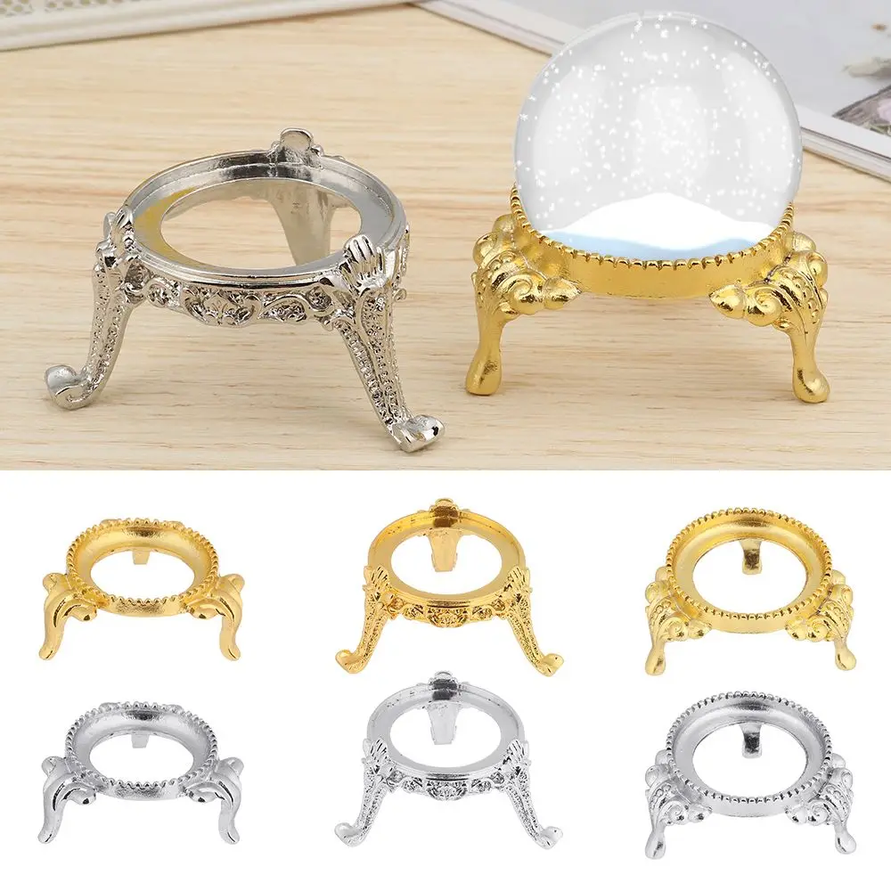 Crystal Ball Holder European Style Metal Display Stand Glass Sphere Base Egg Support Office Desktop Ornaments Photography Props