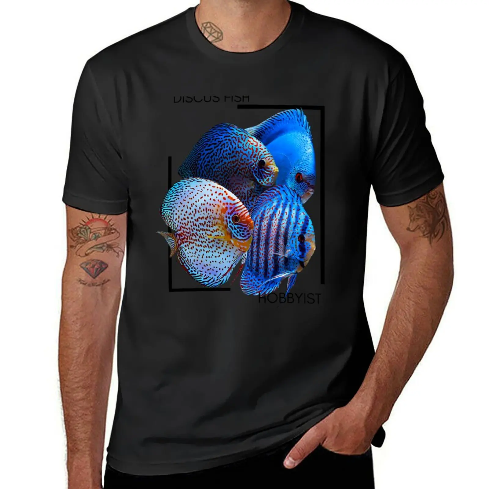 

Discus Fish T-Shirt tees graphics plus size tops men clothing