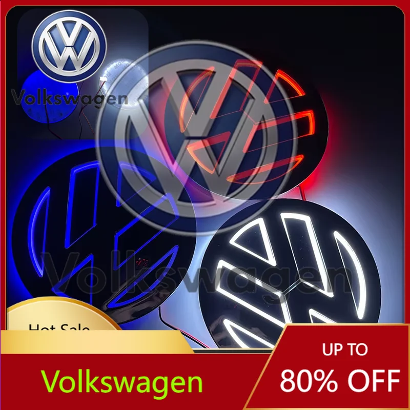 

Car Sticker 2026 Hot Styling Mouldings For VOLKSWAGEN VW 11cm 5D LED For Volkswagen VW Logo Light, Front Grille Logo Light, Suit