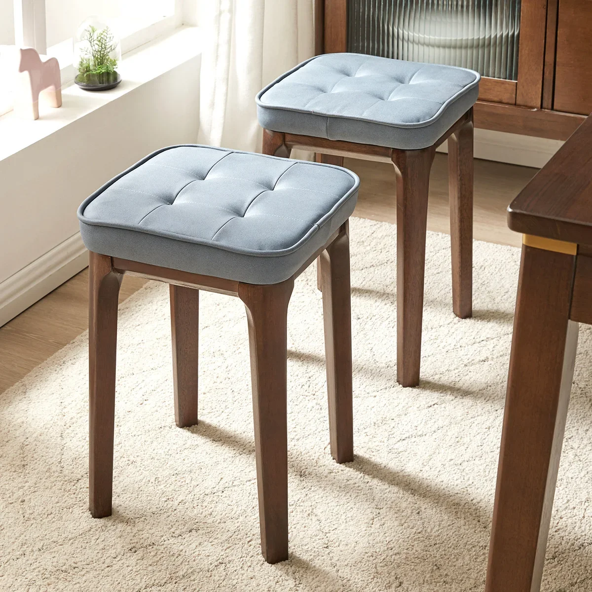 For Jiayi solid wood dressing stool home Nordic sft package tool modern and simple dining sool