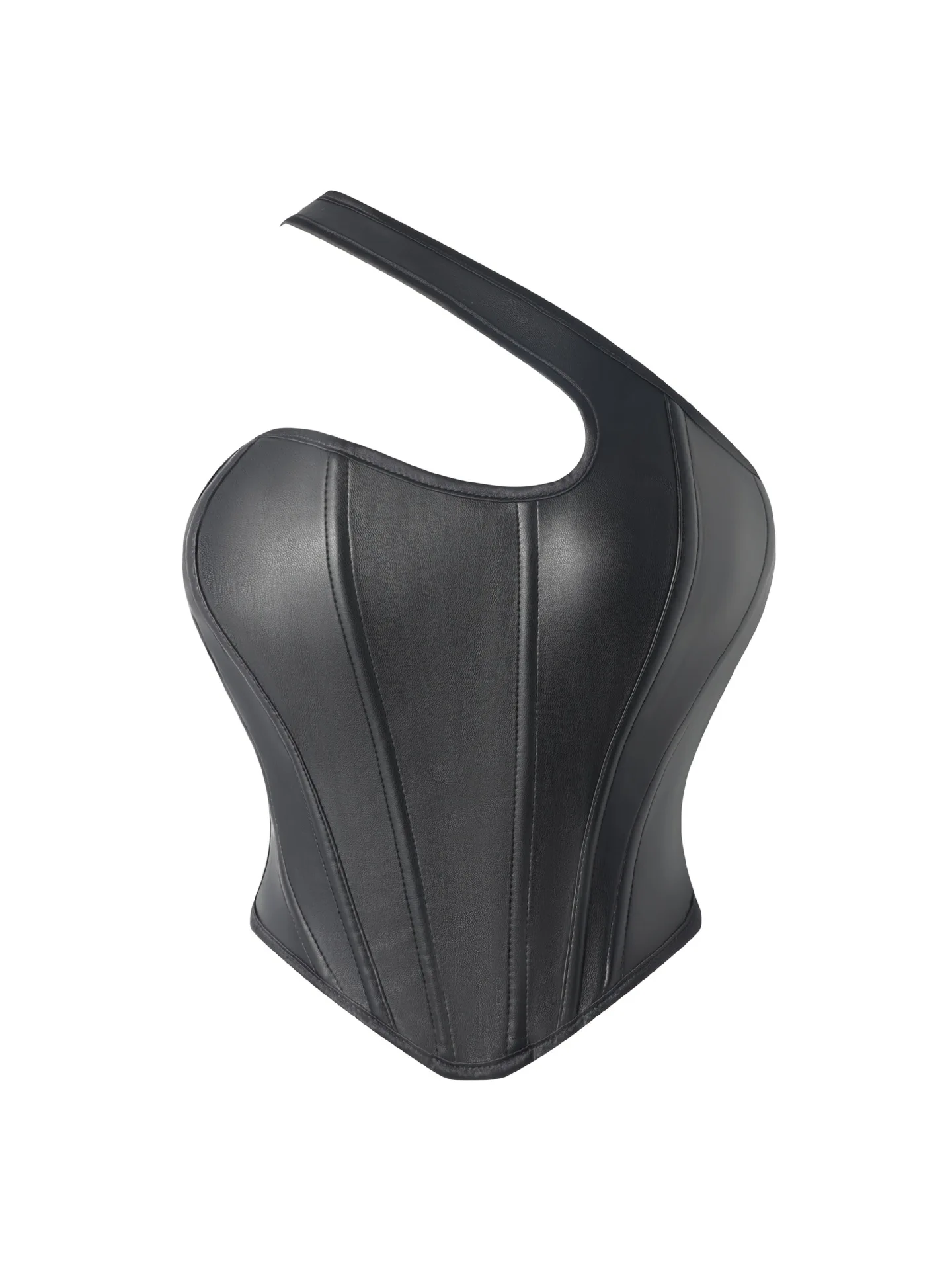 Corset Gothique Punk En Cuir Synthétique - Serre-Taille Avec Soutien Structuré