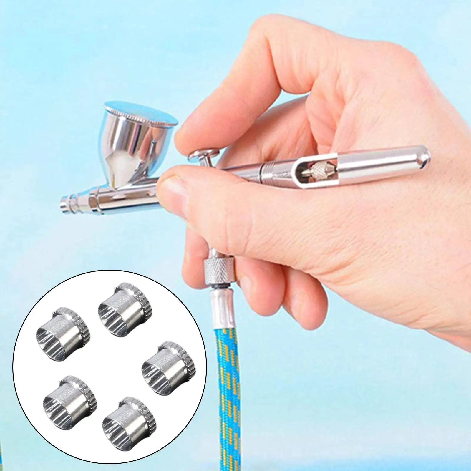 Universal Airbrush Needle Cap Cover 6mm Dust Protector for Sprayer Nozzle Tips Maintenance Accessory for Art Airbrushes