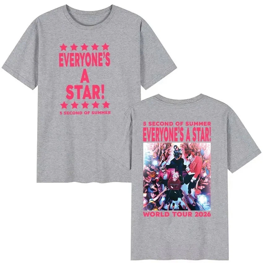Unisex Hip Hop Punk Fashion Short Sleeve T Shirt 5 Seconds of