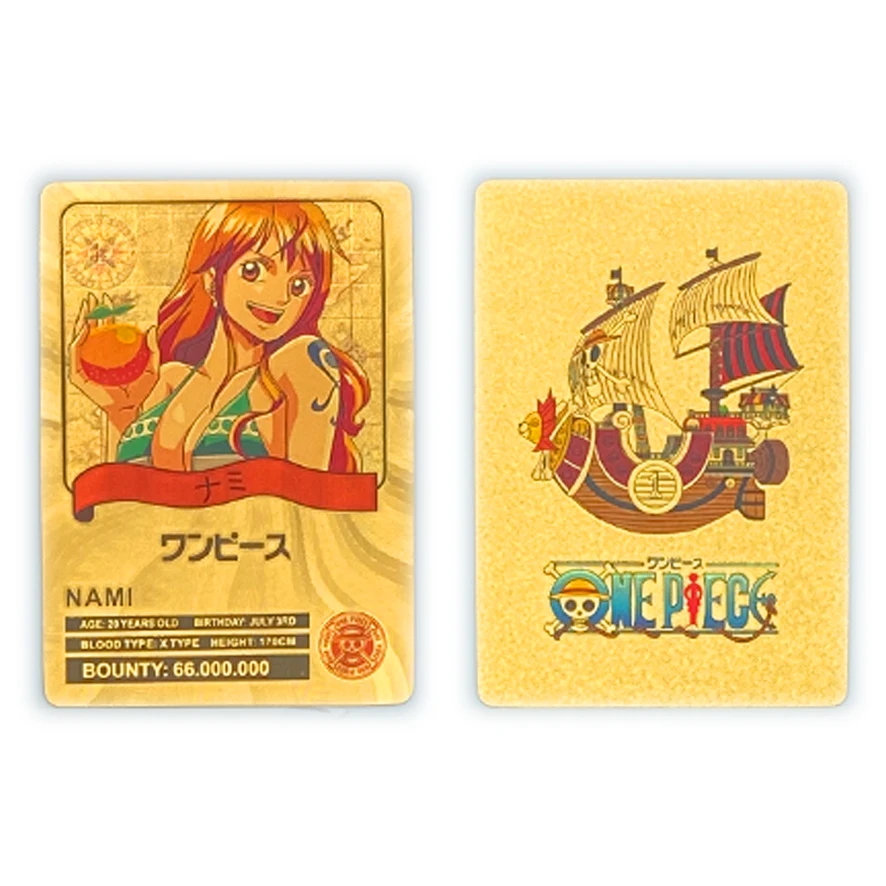 قطعة واحدة من بطاقة ذهبية لشخصية كرتونية يابانية أنيمي نامي تشوبر مجموعة الأوراق النقدية الذهبية الصغيرة هدية عيد الميلاد وأعياد الميلاد