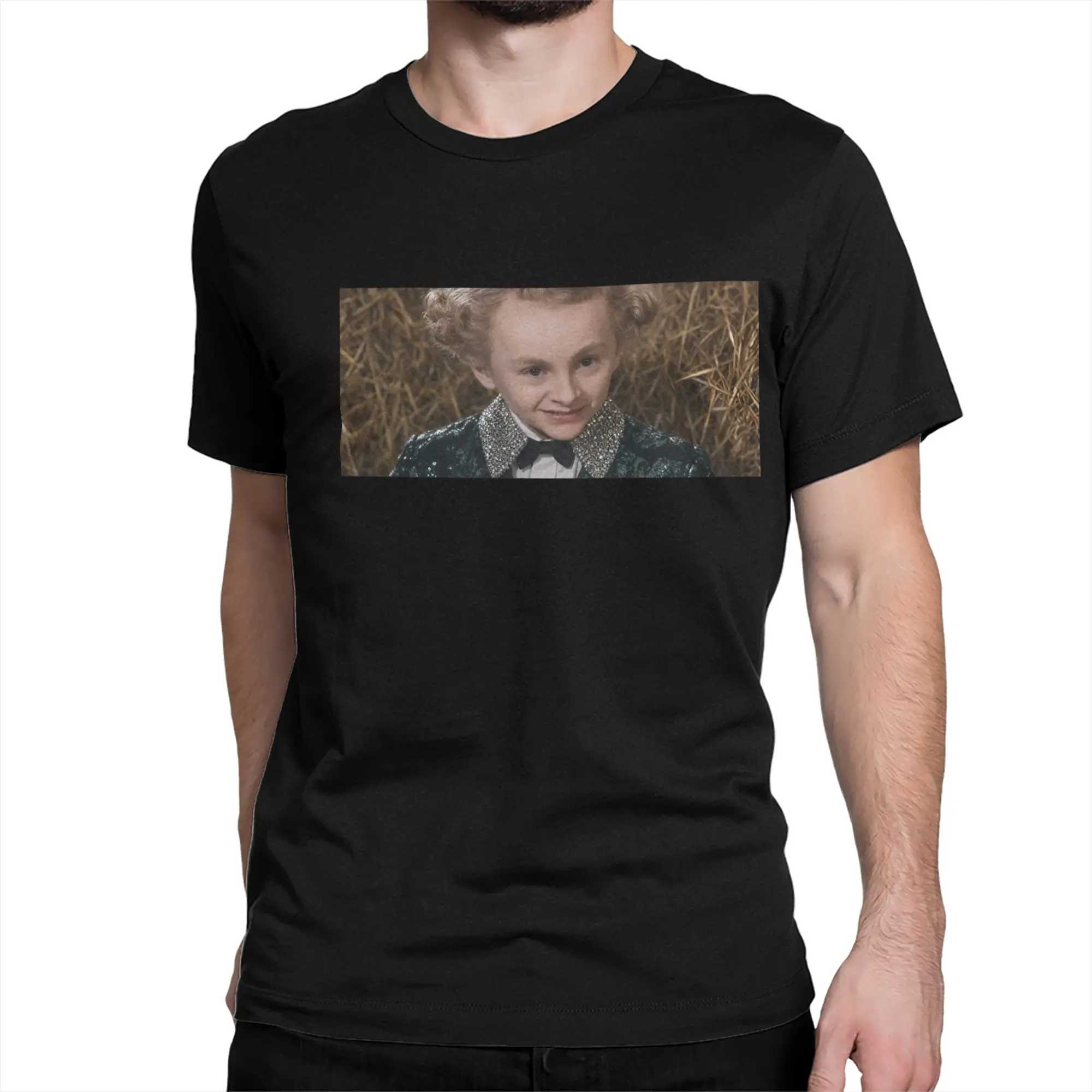 Men Women T-Shirt Rumpelstiltskin Smirk Close-Up Sequin Meme Cotton Tees Short Sleeve  T Shirts Round Neck Tops Gift Idea
