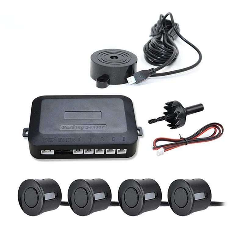 

New 12V General Purpose Car Parking Sensor Reversing Radar 4 Probe Beep Sensor