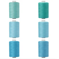 1 Roll 1000 Yards Colored Thread For Household Sewing, Blue Color Series, Multifunctional Polyester 402 Sewing Thread