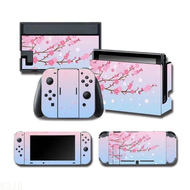 W3JB Ganzkörper-Aufkleber für Switch-Schutzhülle, bunte Kunst für Konsole – Detail 10