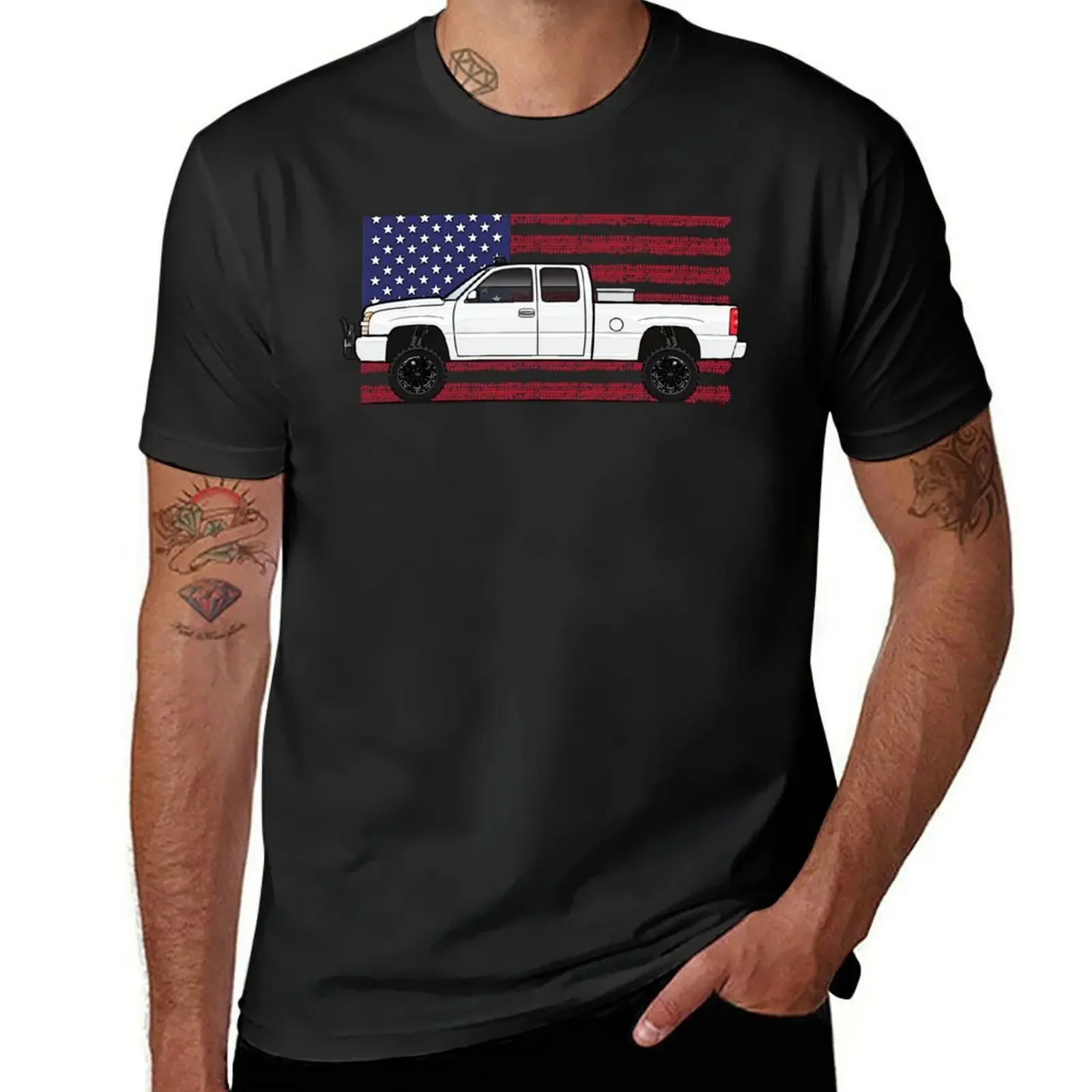 

02-06 White Ext 4x4 T-Shirt funnys Short sleeve tee boys whites mens clothing