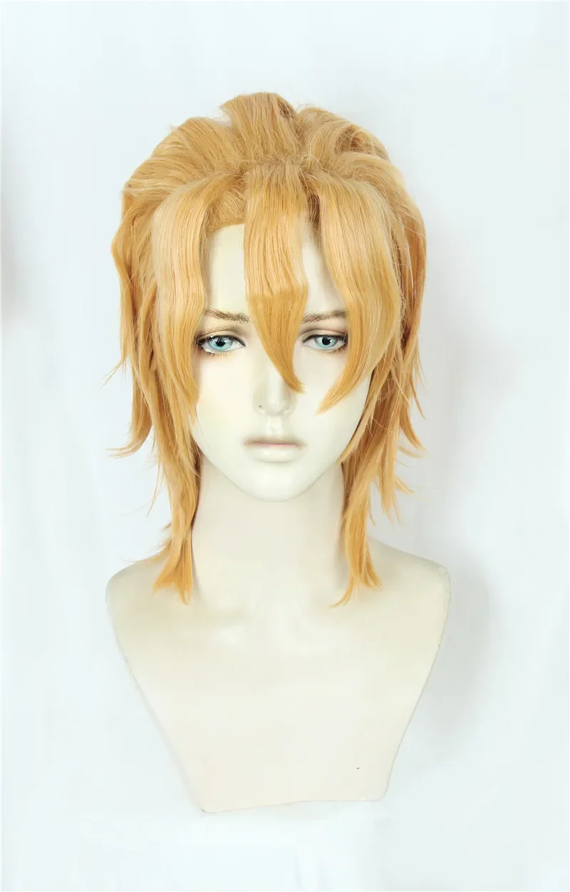 Anime JoJo's Short Blonde Golden Bizarre Adventure Wind Pannacotta Fugo Cosplay Wig Halloween Costume Wigs