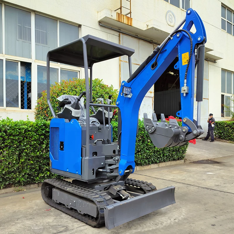 Mini excavadora pequeña para agricultura, máquina de gancho, maquinaria de ingeniería, huerto, 1 tonelada, 2 toneladas