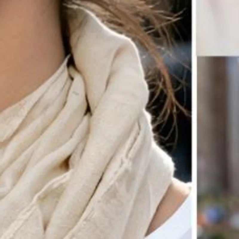 French Style Solid Color Neck Scarf Minimalist No-Tie Silk Scarf Elegant Versatile Commute Neckerchief For Women