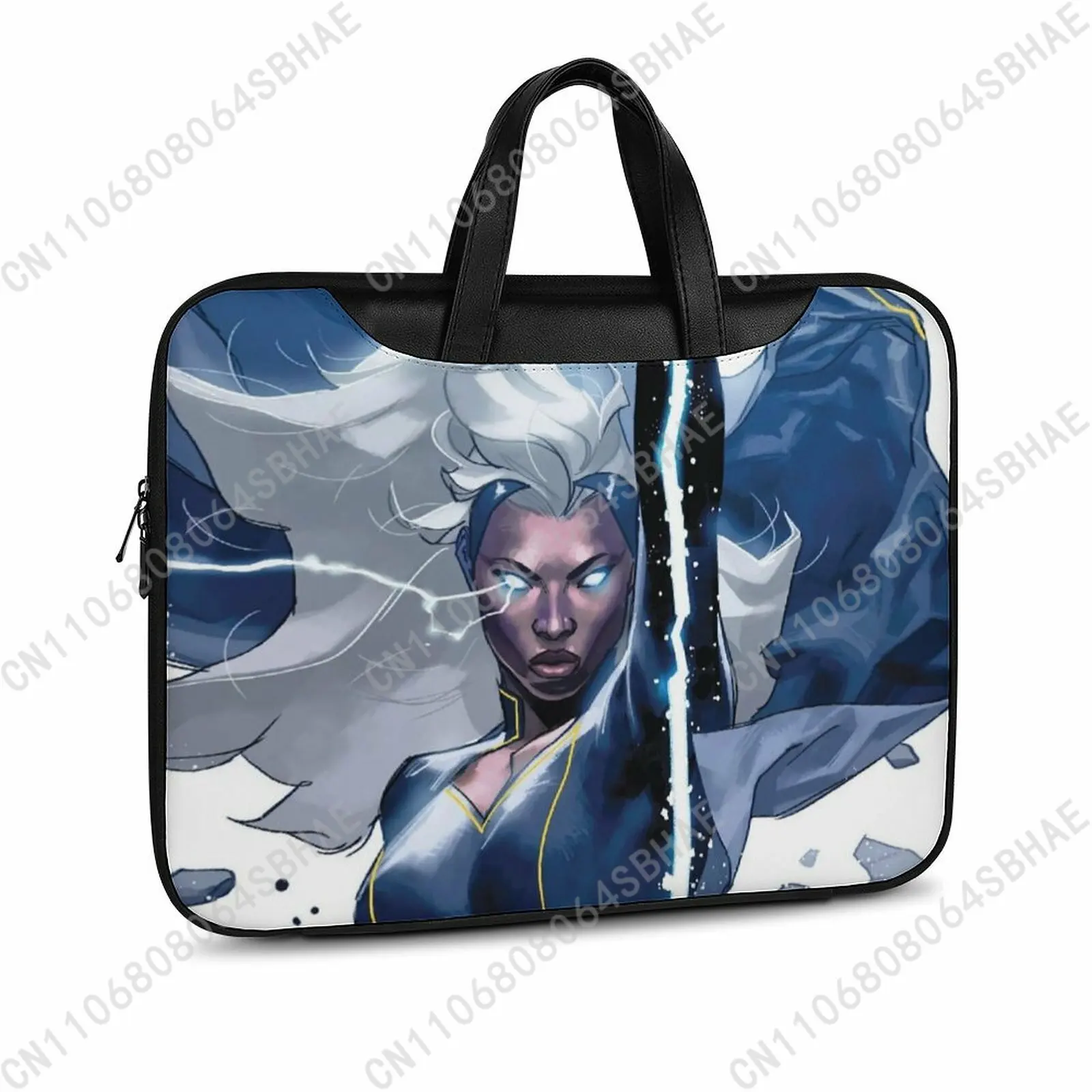 

Marvel Storm Custom Leather Briefcase Men Woman Laptop Bag Business Retro Genuine Leather Computer Cosplay