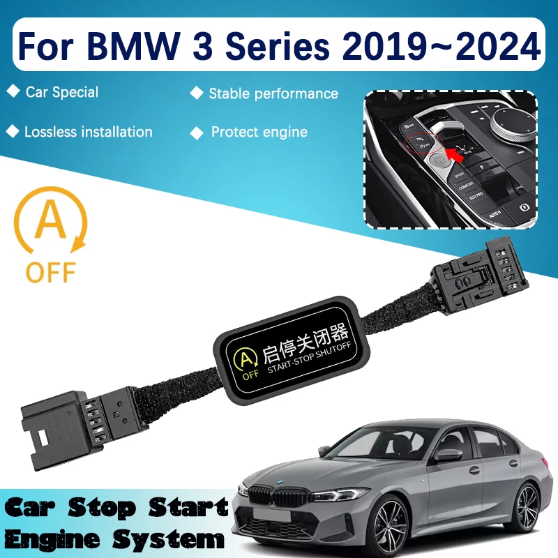 For BMW 3 Series G20 2019~2024 2023 Car Automatic Stop Start Engine Systems Off Device Control Sensor Plug Cable Auto Accesories