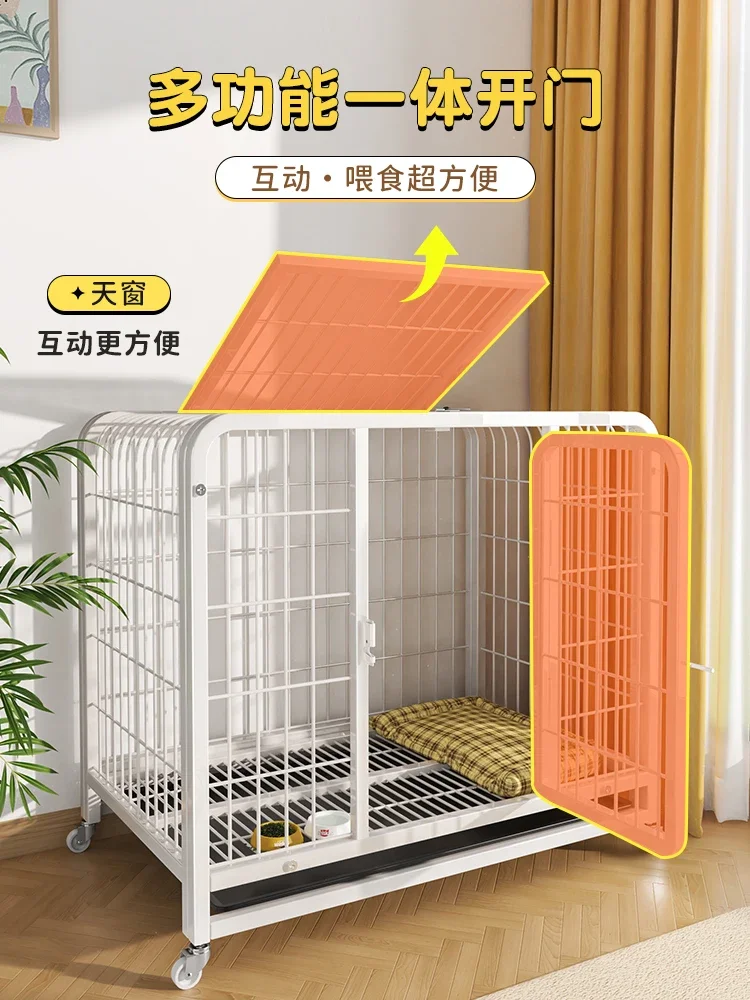 Dog Cage Medium Large Dog Indoor with Toilet Small  Golden Retriever Border Herd Labrador