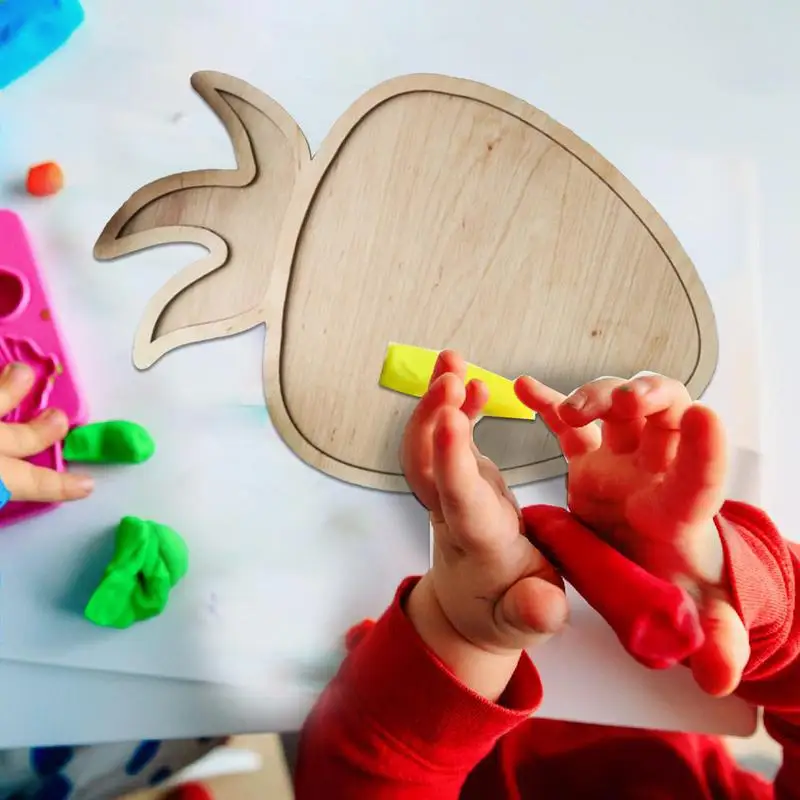 Bandeja sensorial Montessori de madera con patrón único, bandeja de clasificación preescolar, juguetes educativos, material didáctico, juguetes Divertidos para niños