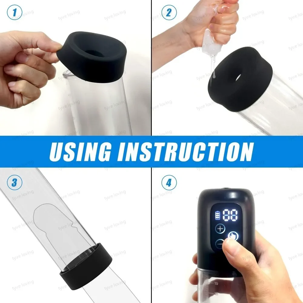 Men's Electric Vacuum Penis Pump - Boost Size, Enhance Sexual Health, Safe Device for Male Masturbation and Improved Experiences - Image 5