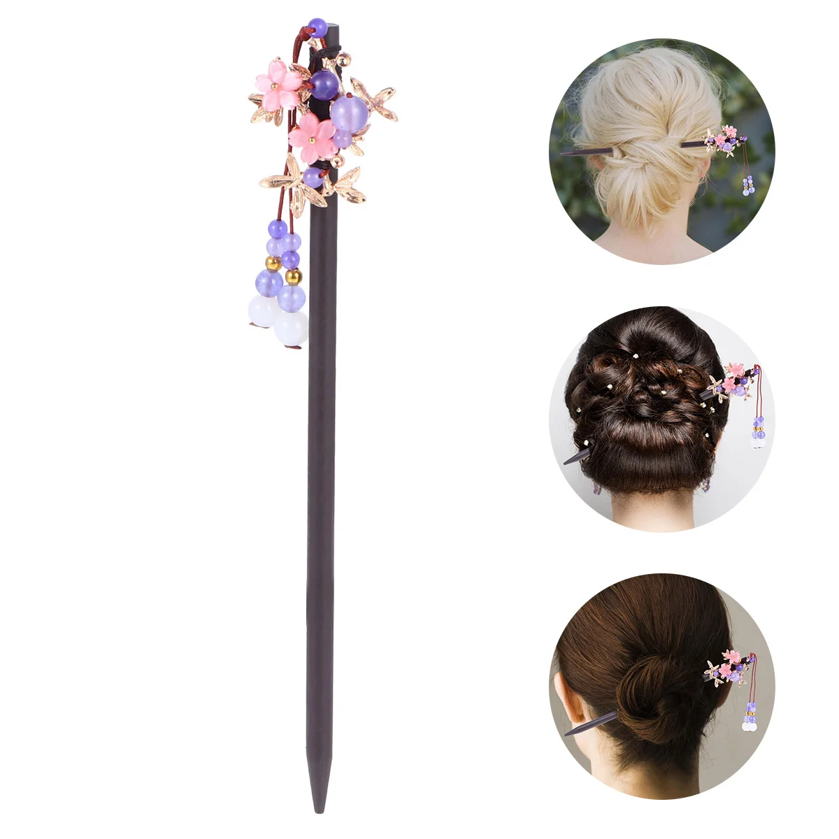 

1pc Wooden Hair Stick Pin Tassel Hair Stick Vintage Hair Pin for Women Ladies Women Hair Stick Vintage Headdress