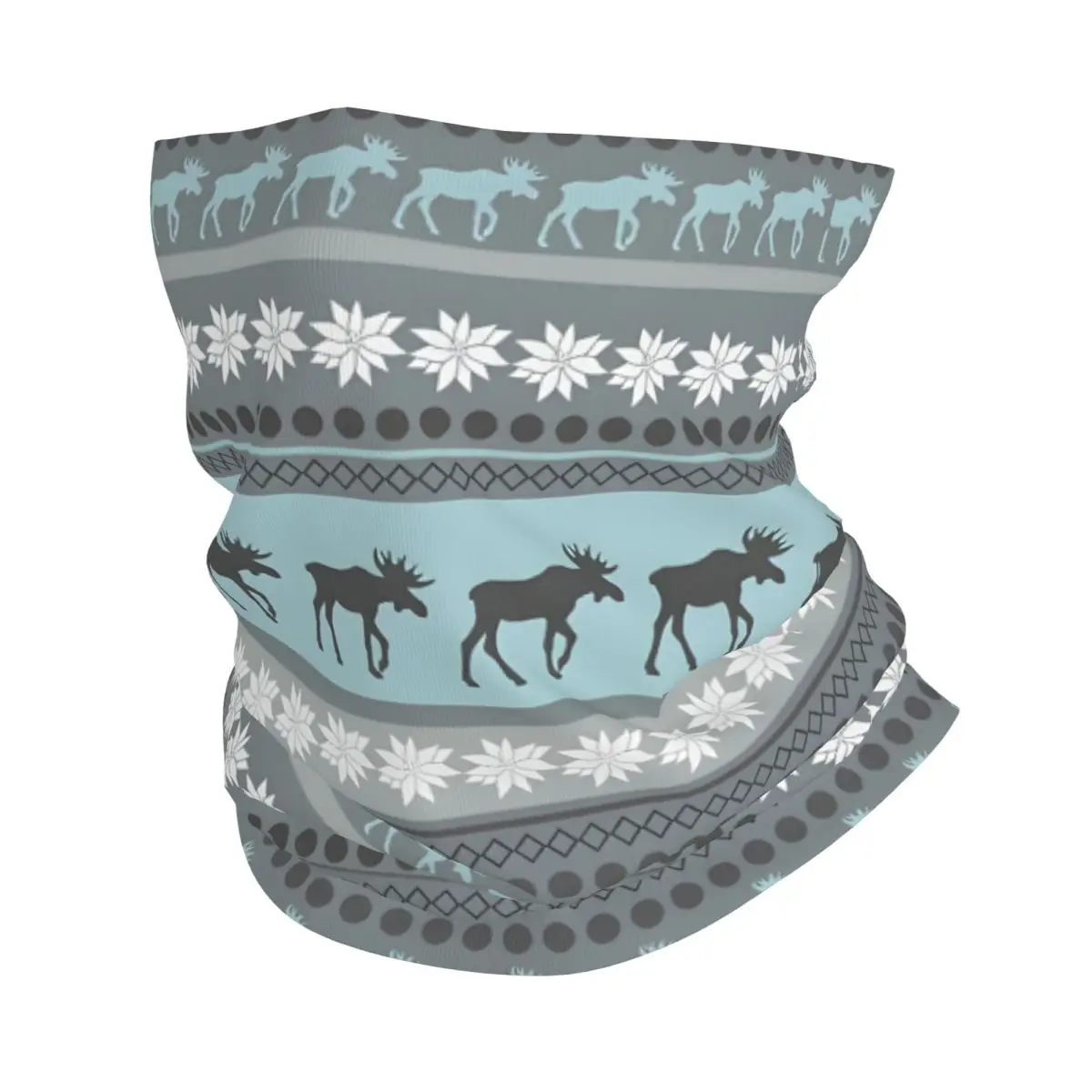 Moose Patterns Thin Bandana Neck Gaiter Wrap Scarf Headband Neck Cover