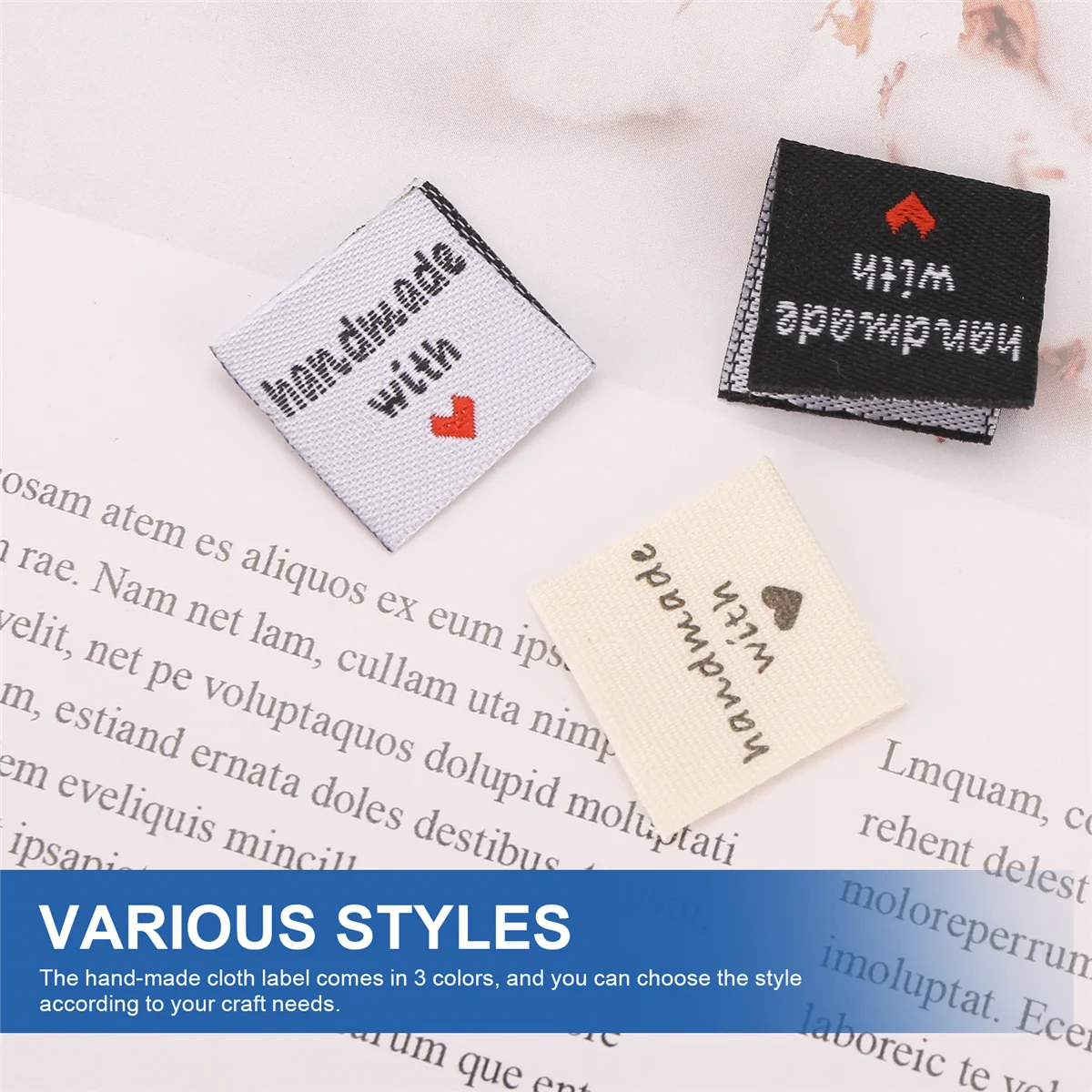 حار 150 قطعة اليدوية خياطة على الملابس المنسوجة تسميات الخياطة صياغة النسيج العلامات للملابس الدمى القبعات الأحذية الخياطة الحرف DIY بها بنفسك