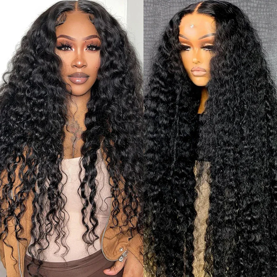 

32 34Inch 200% Deep Wave Lace Front Wigs Human Hair For Women Brazilian 13x4 13x6 Lace Frontal Wig Remy Closure Hair Pre Plucked