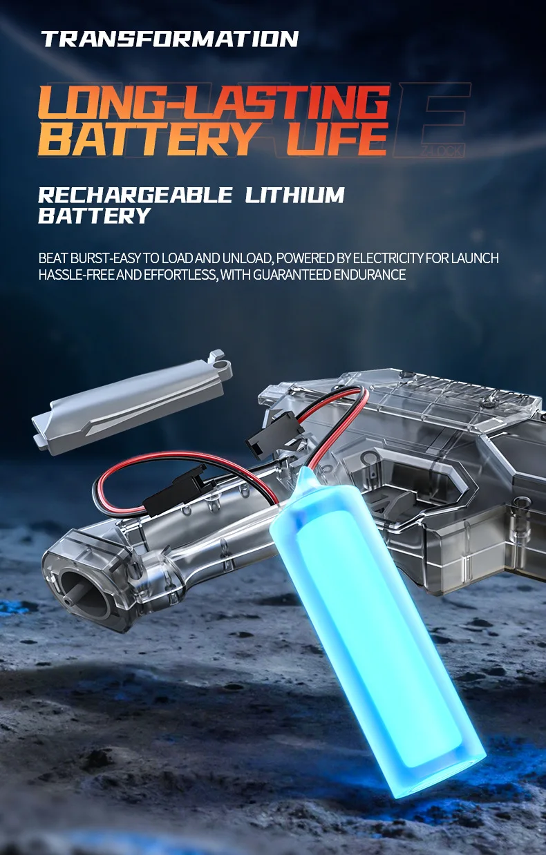 Electric Water Gun With Led Lights And Full Auto Fire Mechanism_voghion.com